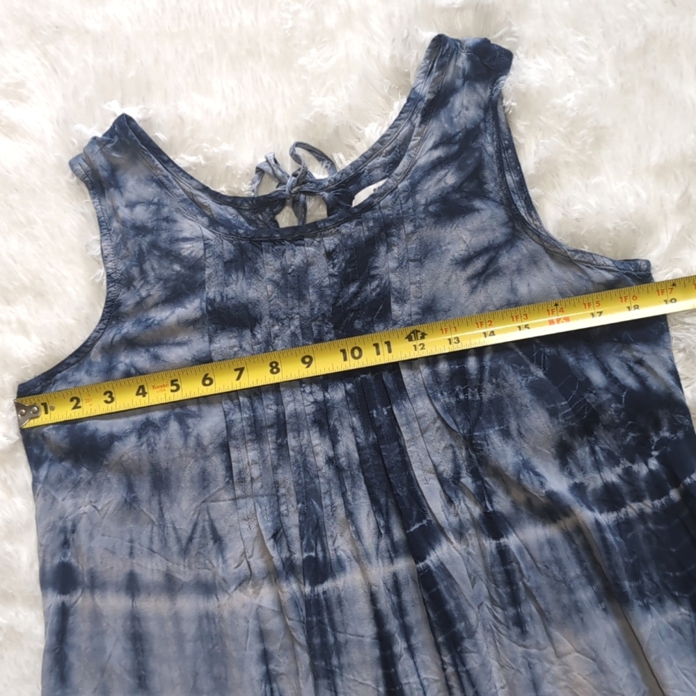 Sonoma Blue Tie Dye Ombre Flowy Dress with Pockets - Picture 11 of 12